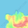 Mapa topográfico Playa de Portazuelos, altitud, relieve