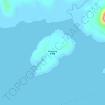 Mapa topográfico Parangan Island, altitud, relieve