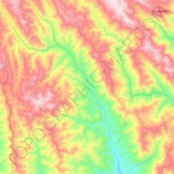 Mapa topográfico Totora, altitud, relieve