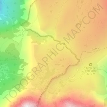 Mapa topográfico Lac Canard, altitud, relieve