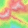 Mapa topográfico Laguna de los Caballeros, altitud, relieve