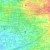 Mapa topográfico Isleta Barrio Luján, altitud, relieve