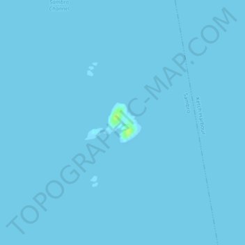Mapa topográfico Sambro Island, altitud, relieve