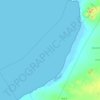 Mapa topográfico Pastos Marinos Sawairu, altitud, relieve