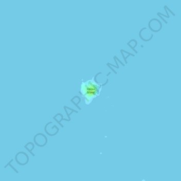 Mapa topográfico Silaqui Island, altitud, relieve