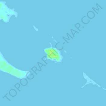 Mapa topográfico High Cay, altitud, relieve