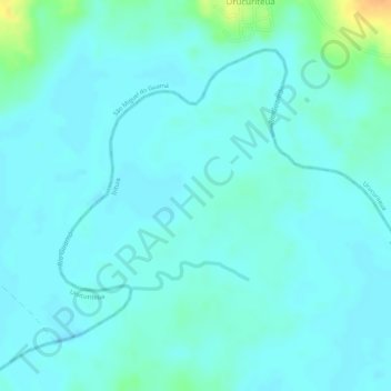 Mapa topográfico Rio Guamá, altitud, relieve