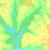 Mapa topográfico Tired Creek Lake, altitud, relieve