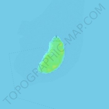 Mapa topográfico Halian Island, altitud, relieve