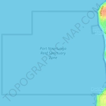 Mapa topográfico Port Noarlunga Reef Sanctuary Zone, altitud, relieve