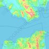 Mapa topográfico Détroit de Gibraltar, altitud, relieve