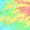 Mapa topográfico Miles Glacier, altitud, relieve