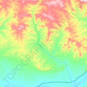 Mapa topográfico Cango, altitud, relieve