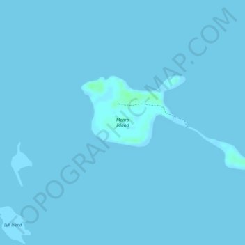 Mapa topográfico Meara Island, altitud, relieve