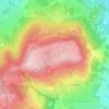 Mapa topográfico Plateau de Gergovie, altitud, relieve