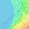 Mapa topográfico Playa Chinchorro, altitud, relieve