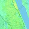 Mapa topográfico Rockledge, altitud, relieve