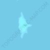 Mapa topográfico Big Whale Cay, altitud, relieve