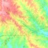 Mapa topográfico Weatherford, altitud, relieve