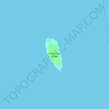 Mapa topográfico Great Duck Island, altitud, relieve