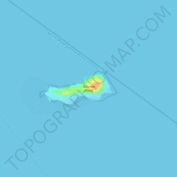 Mapa topográfico Acheron Island, altitud, relieve