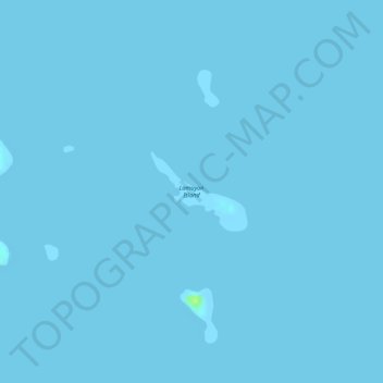Mapa topográfico Lamuyon Island, altitud, relieve