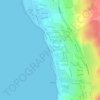 Mapa topográfico Kamaole I Beach, altitud, relieve