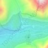 Mapa topográfico Humedal Urbano y RENAMU Baños Morales, altitud, relieve
