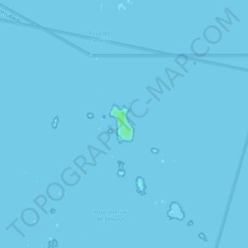 Mapa topográfico Illa de Vionta, altitud, relieve