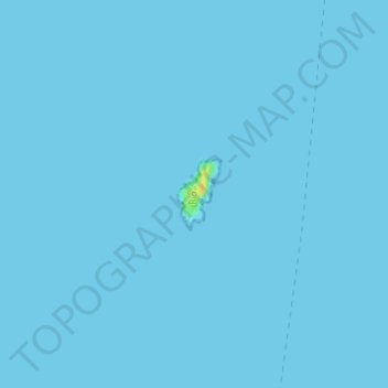 Mapa topográfico Isola di Cerboli, altitud, relieve
