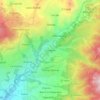 Mapa topográfico Cordero, mapa de relieve, mapa de altitud