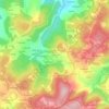 Mapa topográfico Cesuras, relieve, altitud