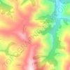 Mapa topográfico Los Tornos, altitud, relieve