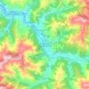 Mapa topográfico Pola de Laviana, altitud, relieve