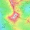 Mapa topográfico Peña Ubiña, altitud, relieve