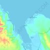 Mapa topográfico Uson, mapa de relieve, mapa de altitud