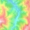 Mapa topográfico Sarceda, mapa de relieve, mapa de altitud