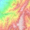 Mapa topográfico La Grita, mapa de relieve, mapa de altitud