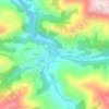Mapa topográfico Puentenansa, mapa de relieve, mapa de altitud