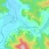 Mapa topográfico Renedo de Piélagos, relieve, altitud