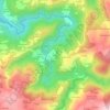 Mapa topográfico A Mera, relieve, altitud