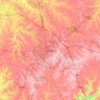 Mapa topográfico Lexington, mapa de relieve, mapa de altitud
