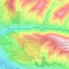 Mapa topográfico Dehesa del Generalife, altitud, relieve