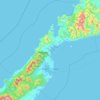 Mapa topográfico Puerto Princesa, mapa de relieve, mapa de altitud