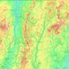 Mapa topográfico Vermont, mapa de relieve, mapa de altitud