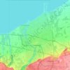 Mapa topográfico St. Catharines, mapa de relieve, mapa de altitud