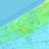 Mapa topográfico De Panne, mapa de relieve, mapa de altitud