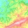Mapa topográfico Plounéour-Ménez, mapa de relieve, mapa de altitud