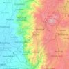 Mapa topográfico Bolívar, altitud, relieve