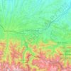 Mapa topográfico Saint-Gaudens, altitud, relieve